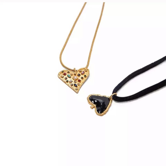 Zara Jewelry Gorgeous Nwt 2 Heart Necklaces Set Of 2 Poshmark